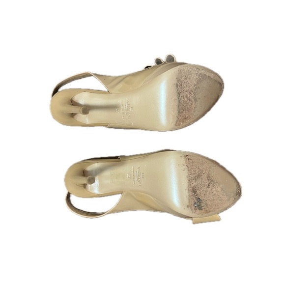 Valentino nude tan slingback bow peep toe high heels 120mm platform stiletto - Picture 7 of 8